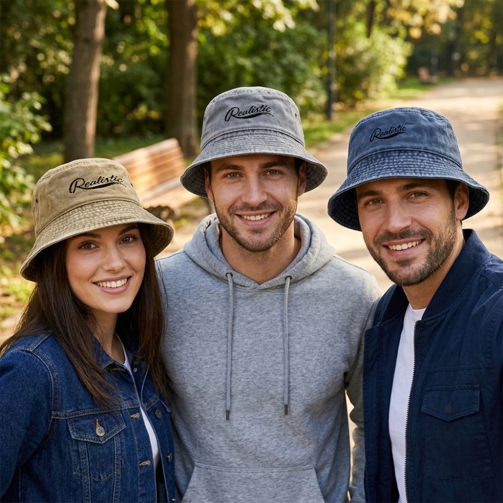 Outdoor Adventure Festival - 1 stuk vintage gewassen emmerhoed unisex